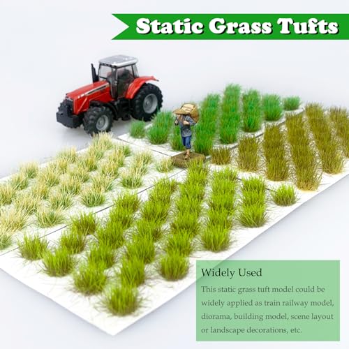 Woohome Miniature Flower Cluster, 6 Color Static Grass Tufts for DIY Model Train Landscape, Style 6-1, Artificial Grass - Image 4