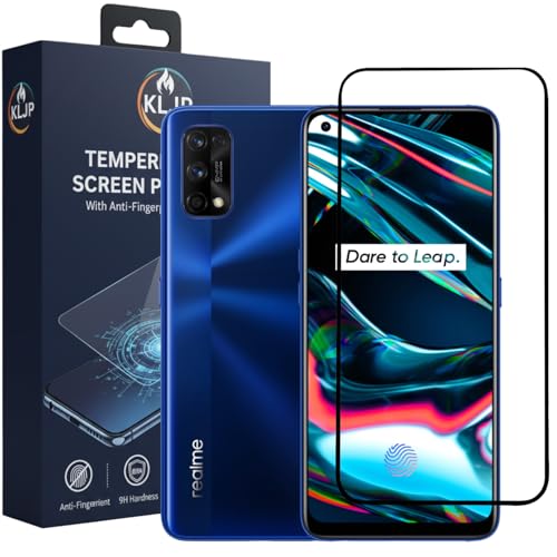Image of Military-Grade Gorilla Tempered Glass For REALME 7 PRO With Installation Kit | Edge to Edge Coverage | Black