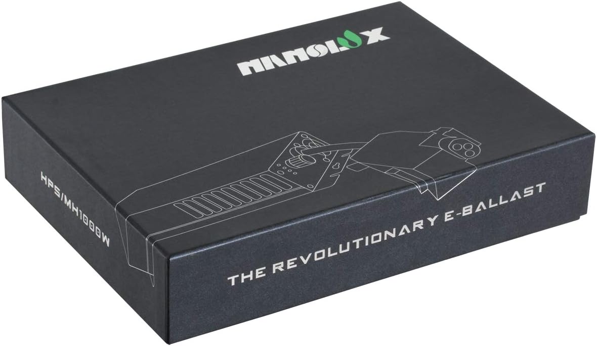 Nanolux OG-1000W Dimmable Digital Grow Light E-Ballast packaging.