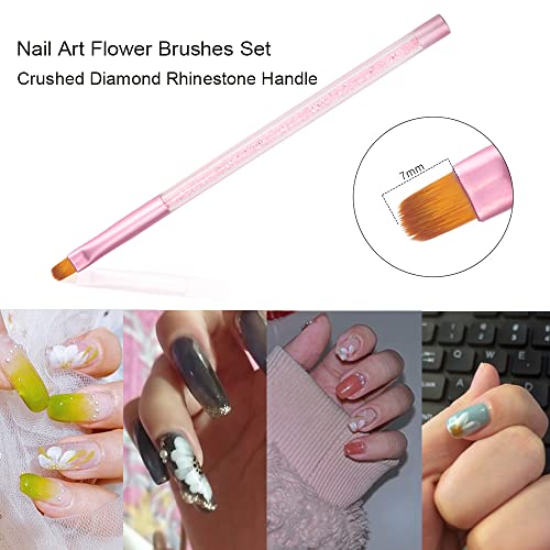 Douborq 9 Pcs Nail Brush Pen Gradient Painting Brush Set Uv Gel Flower Drawing Tool For Professional Salons And Home Diy Nail Art (Pink 9 Pcs/Set) #TOP6