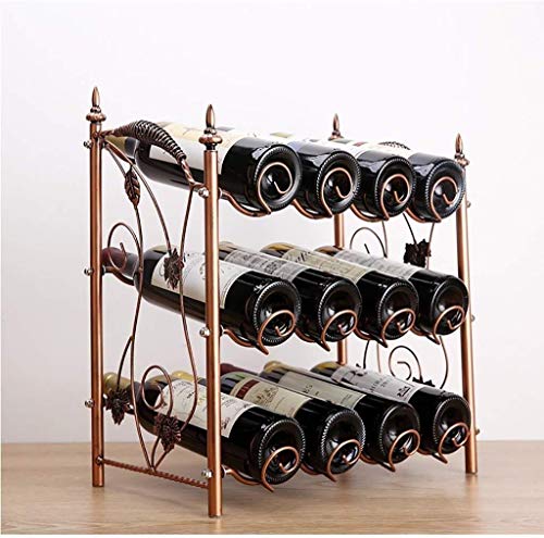 Soporte para 12 botellas de vino de hierro hecho a mano miniatura 3