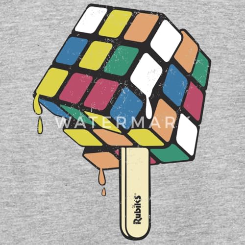 T Shirt Ado Rubik's Cube Bâtonnet Glacé de Coupe Classique et Confortable