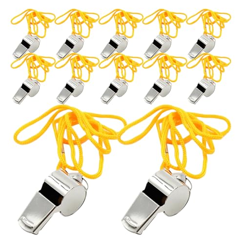 48 silbatos metálicos para deportes con cuerda VICASKY miniatura 1