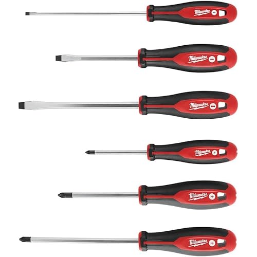 Milwaukee 48-22-2706 6Piece Phillips and Slotted Head Screwdriv Ing Set W/Magnetic Tips and Trilobe Handles