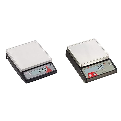 Taylor TE22FT - Báscula digital de cocina y Taylor Control, porción digital compacta, universal, color negro