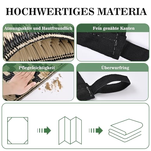 Tapis d'extérieur résistant aux intempéries 180x275cm en plastique imperméable - 7