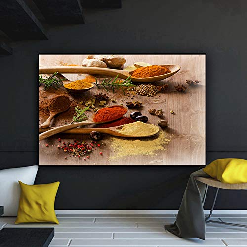 Affiche Cuisine Épices tableau piment coloré pour déco murale de salle à manger