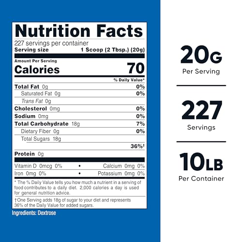Image of Nutricost Dextrose Powder 10 LBS, Gluten Free