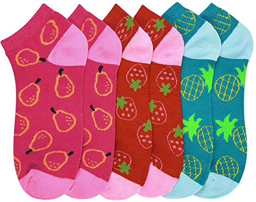 Image of ToBeInStyle Pack of 6 Printed & Solid Low Cut Ankle Socks - Kid's & Adults