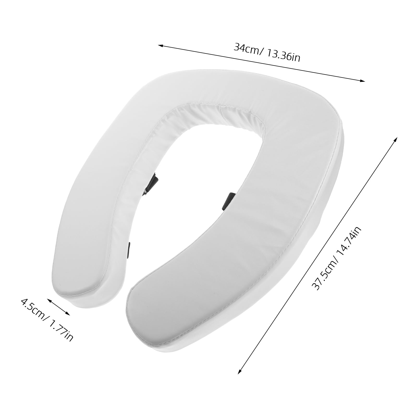 HEMOTON Copriwater Rialzato Imbottito Spesso da 4,3 Cm per Anziani, Cuscino Lavabile Antiscivolo Compatibile Wc Standard, Ausilio Mobilità per Bagno e Viaggi