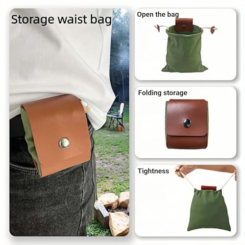 Foldable Waxed Canvas Foraging Bag