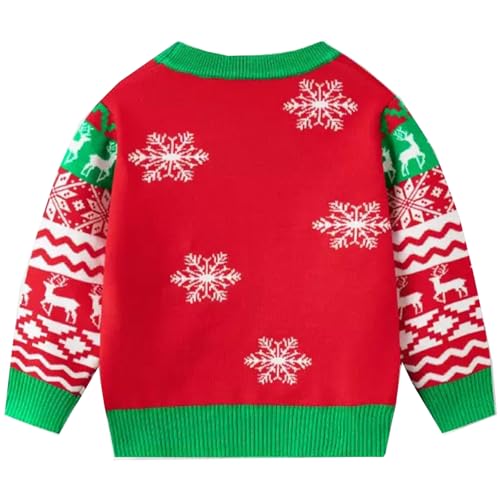 Image of Ugly Christmas Sweater for Girls Funny Xmas Knit Pullover Shirts Kids Child Holiday Jumper Tops Outfit 2-14 Years