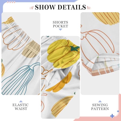 Boys' Pants Cute Cartoon Colorful Pumpkin Long Bottoms Jogger Pants Elastic Waist Trousers with Pockets S-XL4