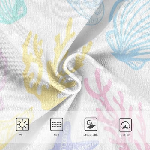 Cotton Toddler Underwear Custom Pastel Colored Seashells Coral White Cute Panties Girl Funny Briefs Underpants 2t3