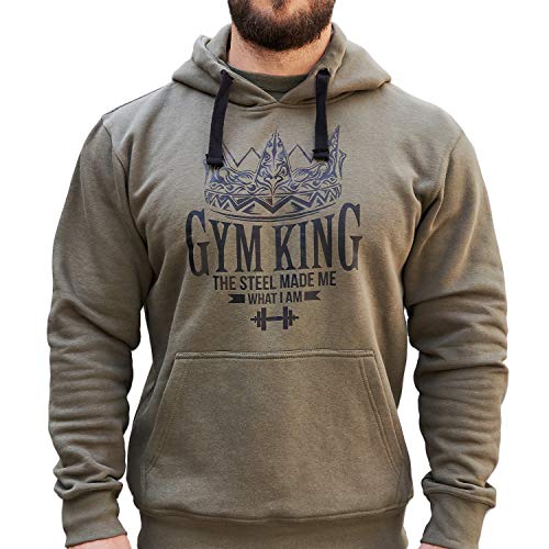 gym king olive hoodie