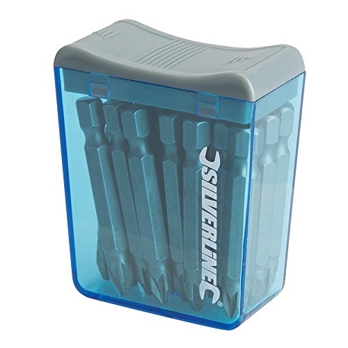 Silverline tools 911238 - Punte di cromo vanadio pozidriv 6150, 15 pezzi (# 2)