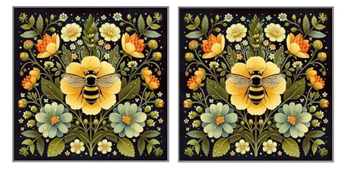 Broderie Diamant Fleurs D'Abeilles 5D pour Lutter contre le Stress à la Maison