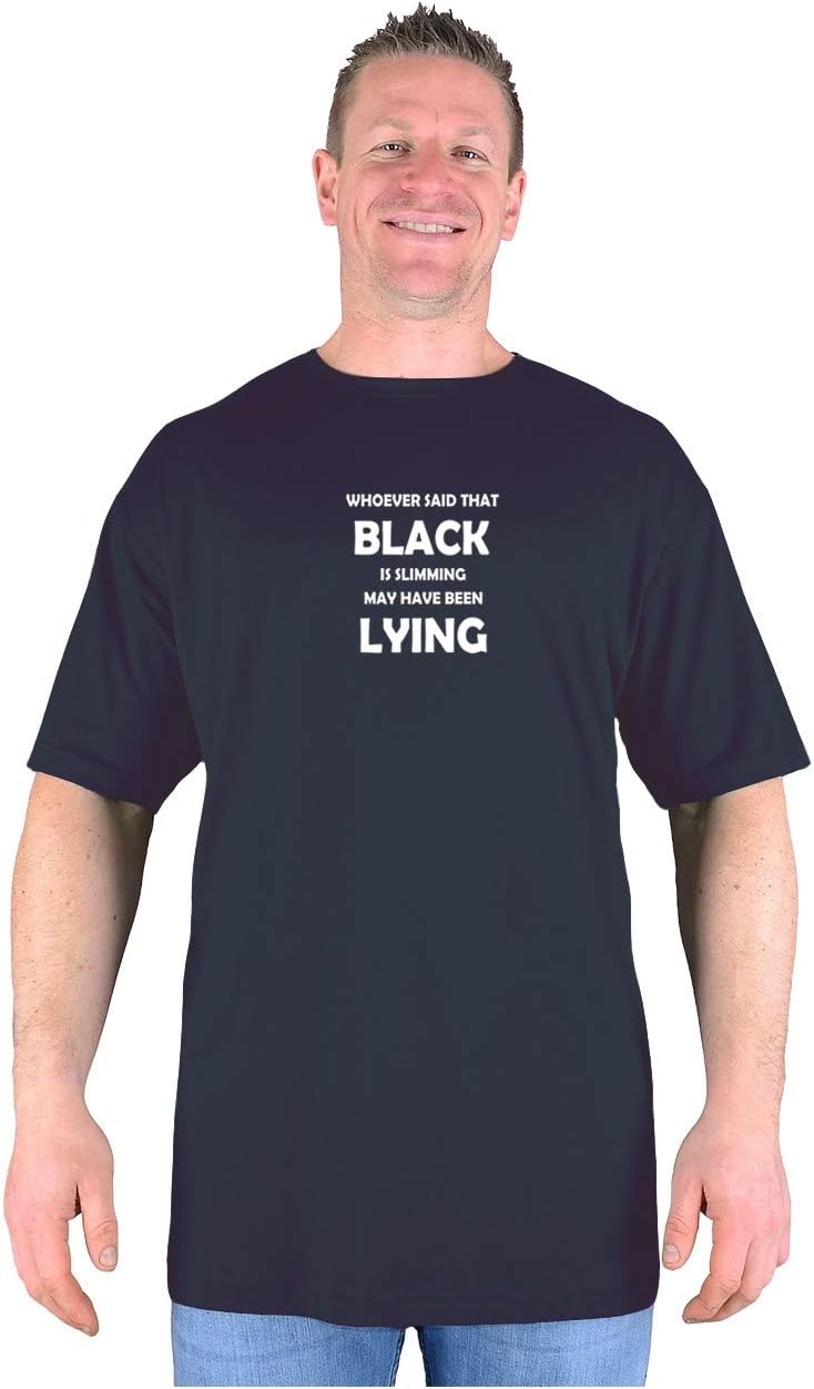 Big Tee Shirt Big Mens Black is Slimming Funny T Shirt M L XL 2XL 3XL 4XL 5XL 6XL 7XL 8XL