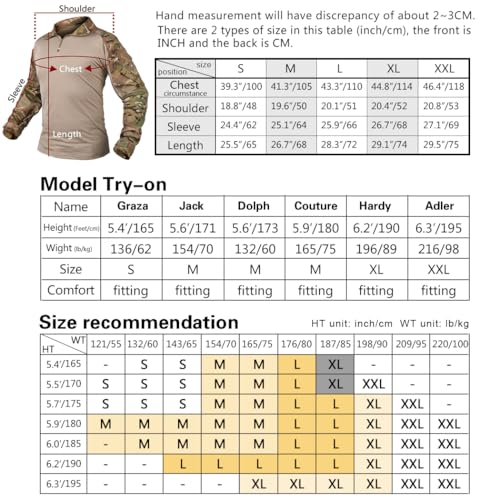 Idogear Outdoor G3 Combat Shirts Camo Military Shirts With 4 Pockets Tactical Assault Long Sleeve For Paintball Airsoft thumb #4