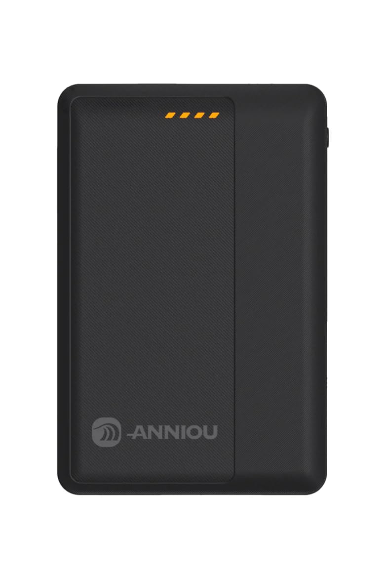 Power Bank portatile da 10000 mAh, caricabatterie di grande capacità con protezione NTC, tempo di riscaldamento di 18 ore, nero