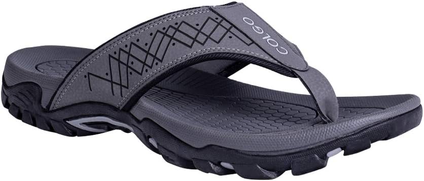 Mens Flip Flops Comfort Sport Thong Sandals for Indoor Outdoor Casual Beach Flip Flops for Men with Arch Support