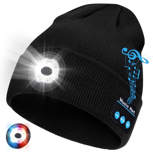 Bluetooth Beanie with Light, 2025 New Musical Knitted Hat with