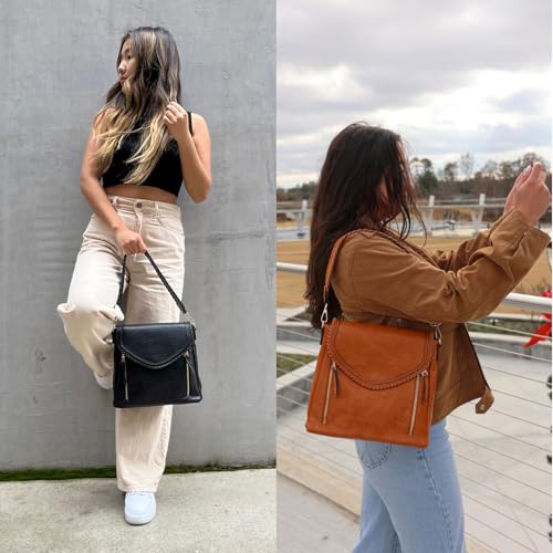 Lorelei Crossbody Hobo Purses for Women Vegan Leather Shoulder bag Handbag with 2 Straps2