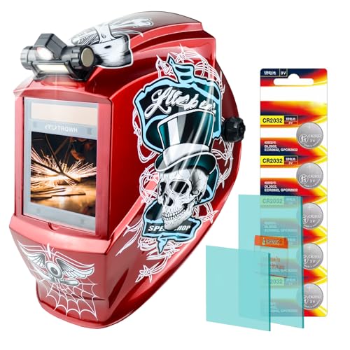 Image of TRQWH Welding Helmet Auto Darkening Large Viewing True Color Solar Powered Welding Hood with 4 Arc Sensor Adjustable Wide Shade Range 4~5-8/9-13 Welder Mask for TIG MIG ARC Weld