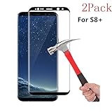 Galaxy S8 Plus Screen Protector (Full Screen Coverage), VPR 9H Hardness 2.5D Tempered Glass Ultra-Clarity Highly Responsive Bubble-Free Scratch-Proof for Samsung Galaxy S8 Plus/ S8+ (2Pack Black)