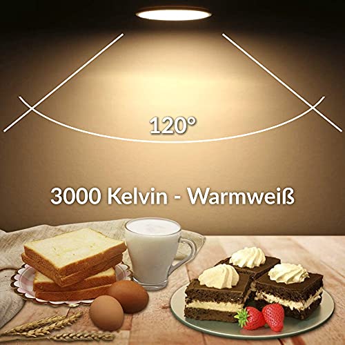 LUMILED GU10 LED, 3W 270 Lumen Leuchtmittel, 3000K warmweiß Birne Lampe Strahler Spot, ersetzt 30W Halogenlampen, 120… – Bild 4