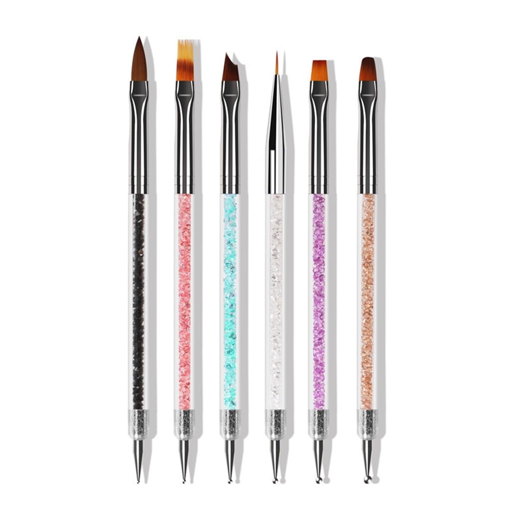 Double-ended Nail Pen With Drill Nail Tools Brush Thread Pen Sweep Pen Light Therapy Pen Nail Brush