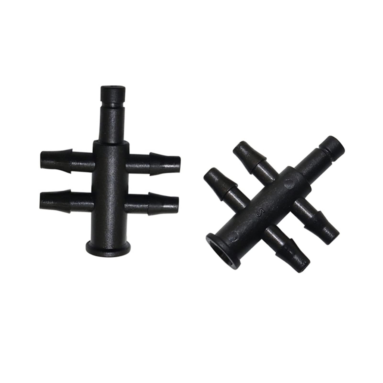 Garden Plumbing Barbed 4.5mm to 4 Way 3/5mm Hose Connector Garden Water Hose Splitter Irrigation Pipe Connection Fittings 20 Pieces