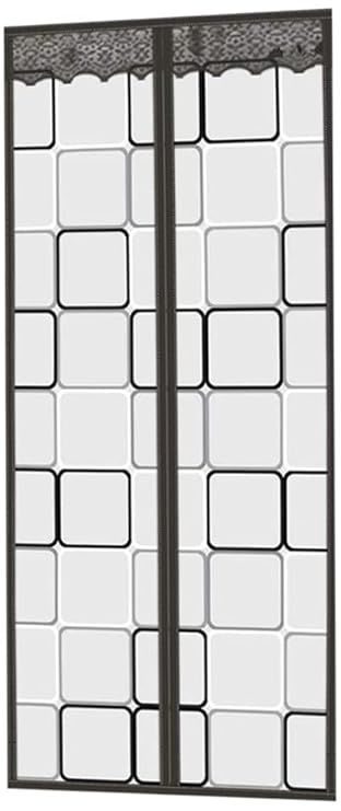 Insulated Door Curtain - Thermal Magnetic Self-Closing Privacy Door Screen Winter Stop Draft Keep Cold Out Door Cover for Patio, Kitchen, Bedroom, Air Conditioner Room(36 x 82 inch, Grey)