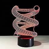 Deerbird® 3D DNA Spiral Visual Optical Illusion Colorful LED Touch Switch Desk Table Lamp Night Ligh