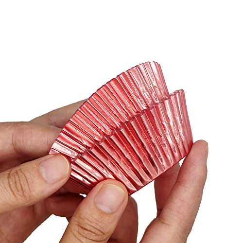 Image of Standard Rose Gold Foil Cupcake Liners Muffin Baking Cups for Party and More, 100-Count