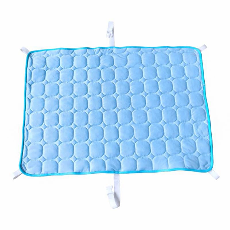 POPETPOP Dog Cooling Mat X Large Pet Cool Mat for Dogs and Cats 42.91 X 28.35 X 0.39In Cloth Cooling Pad with Straps Foldable Heat Dissipation for Home Travel Crate Use
