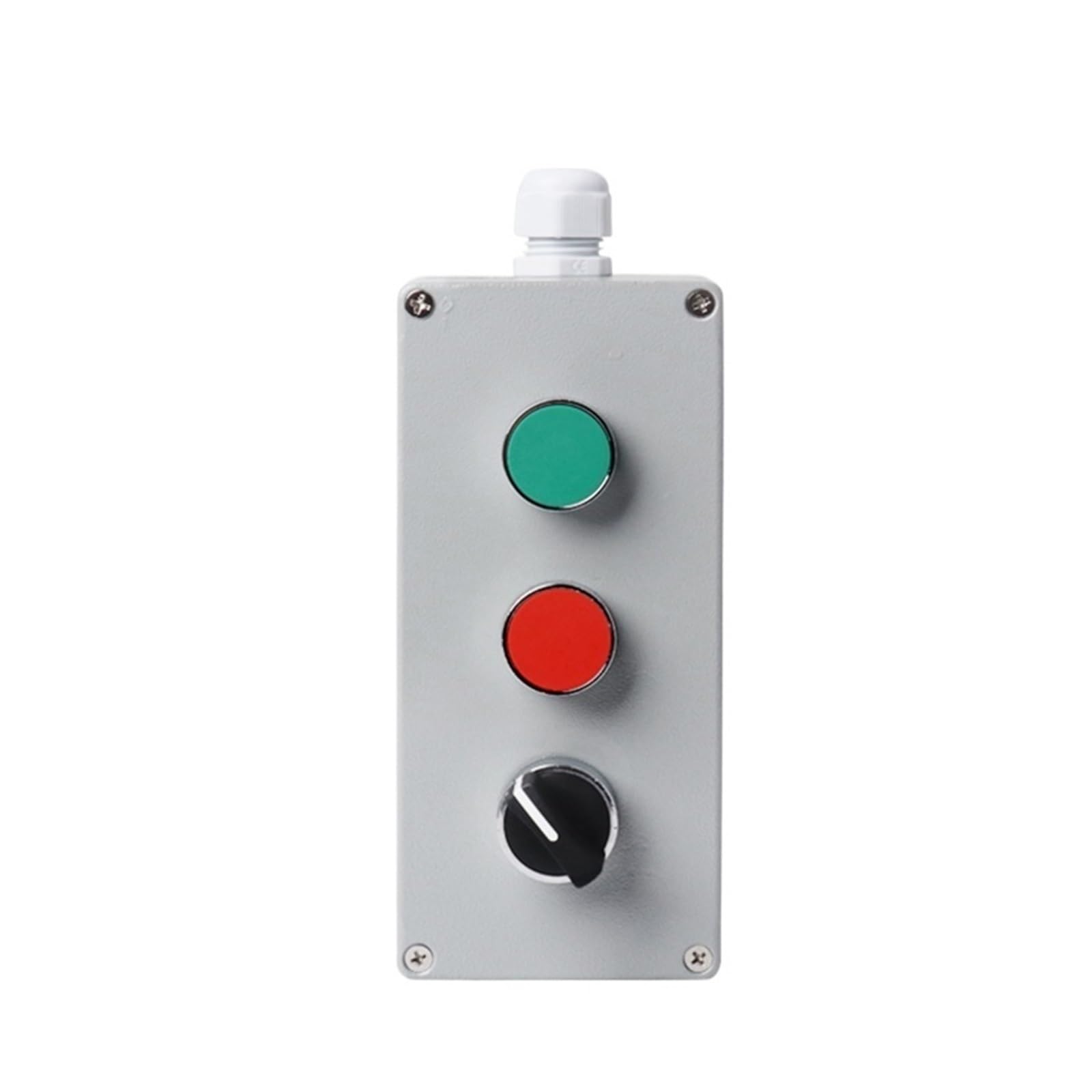 GUMMMY Scatola di controllo a pulsante in metallo fai da te, a prova di esplosione, impermeabile, in scatola, ripristino di emergenza elettrico (4P reset Rotary Stop)