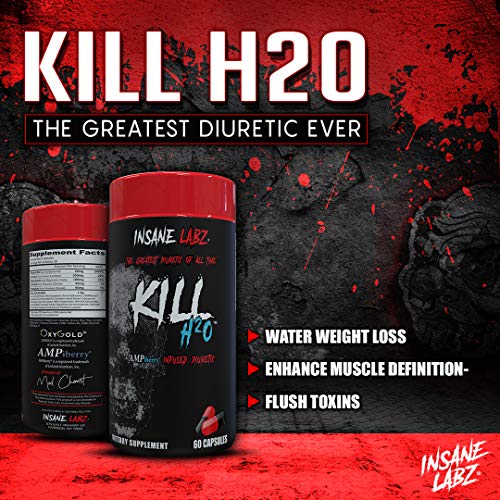 Insane Labz Kill H20, AMPiberry Infused Diuretic, Reduce Water Retention and Bloating Relief with Dandelion Root and Green Tea Extract, 20 Servings - Image 5