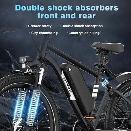 HITWAY Electric Bike for Adults, 29" Electric Bicycle E Mountainbike with 48V 15.6Ah Removable Battery, 250W Motor, 7-Speed Gear, Commute E-bike Max Range to 80-150km,with APP, NFC - Image 4