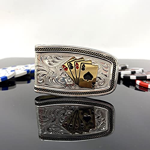 Image of Montana Silversmiths Made in the USA Western Lifestyle Money Clip (Four Aces)