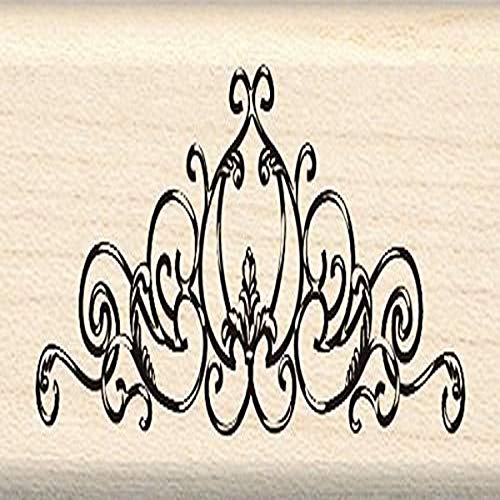 Inkadinkado Flourish Border Wood Stamp for Crafting