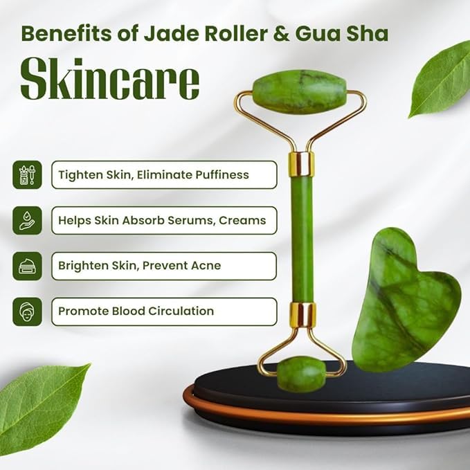 Er enterprise Gua Sha and Z Roller Set | Natural face cargo equipment for face and body. Anti-aging, skin tightening, puffiness, dark circle and facial lifting | Beauty tools for women and men Er enterprise Gua Sha and Z Roller Set | Natural face cargo equipment for face and body. Anti-aging, skin tightening, puffiness, dark circle and facial lifting | Beauty tools for women and men