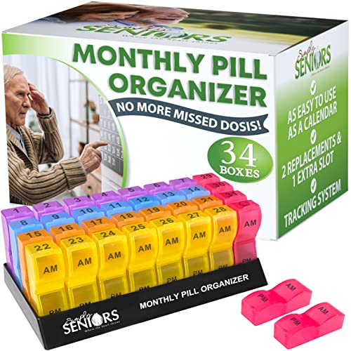 Best Cyber Monday π₯ Monthly Pill Organizer β Monthly Medicine Organizer with Color Coded Weekly System β 30 Day Pill Box Organizer 2 Times a Day AM PM and Donβt Forget to Take Your Prescribed Doses +1 Extra Slot+2 Spare Best Cyber Monday π₯ Monthly Pill Organizer β Monthly Medicine Organizer with Color Coded Weekly System β 30 Day Pill Box Organizer 2 Times a Day AM PM and Donβt Forget to Take Your Prescribed Doses +1 Extra Slot+2 Spare