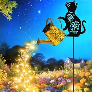 Solar Watering Can Lights, Cat Hang...