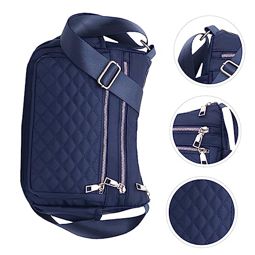 VALICLUD Elegant Women Shoulder Bag Crossbody Bag Large Capacity Canvas Handbag Zipper Fashionable Tote Bag Blue2