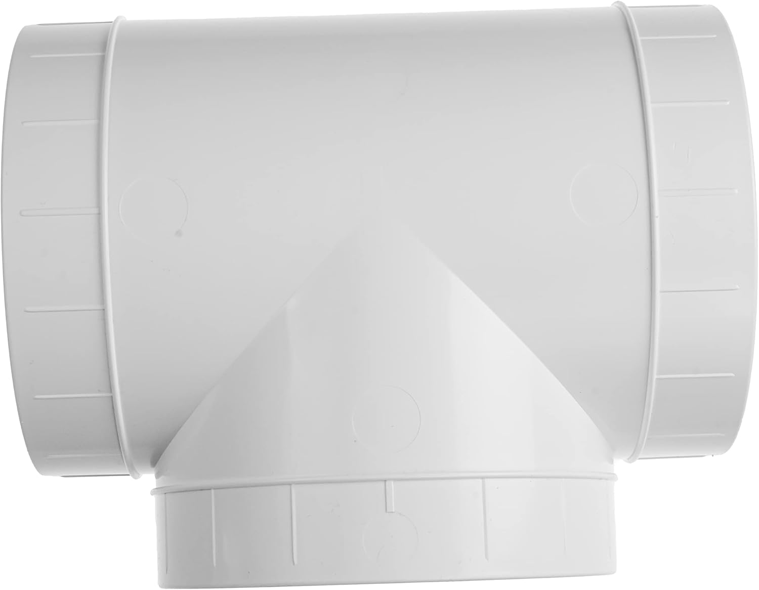 Vent Systems 6" Inch Duct Connector 3 Way Hose Adapter/Splitter for Hose T-Shape Round Pipe Connector- Extractor Fan - Duct Hose Dryer Vent T Connector - 3 Way Fitting - 6 Inch Duct Splitter