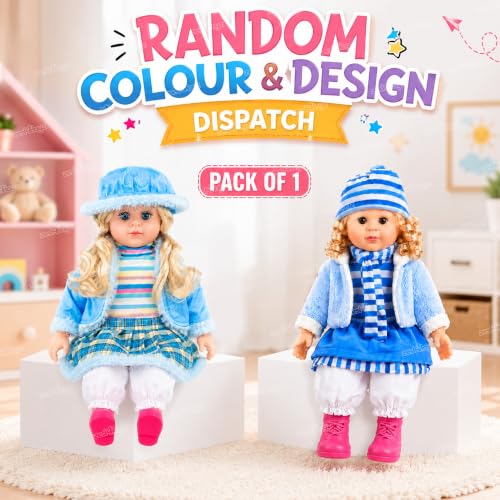 Image of Zest 4 Toyz Musical Doll Singing Rhyming Soft Stuffed Push Touch Sensors Doll Toy for Baby Girl - Blue