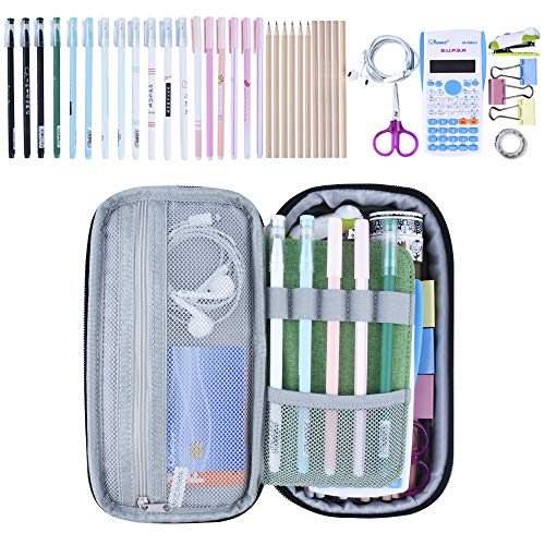 Image of Chelory Big Capacity Pencil Case Large Pencil Bag Pouch Pen Case Pencil Marker Holder Stationery Storage Makeup Bag for Office Supplies Adults