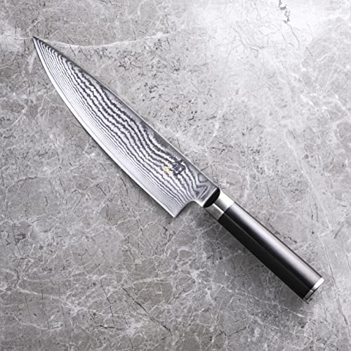 Kai Shun Classic Coltello Da Cucina Giapponese Per Mancini Lunghezza Lama 20 Cm - Coltello Damasco 32 Strati Nucleo Vg Max - 61 (±1) Hrc - Manico In Legno Pakka - Coltello Da Chef Forgiato - 6