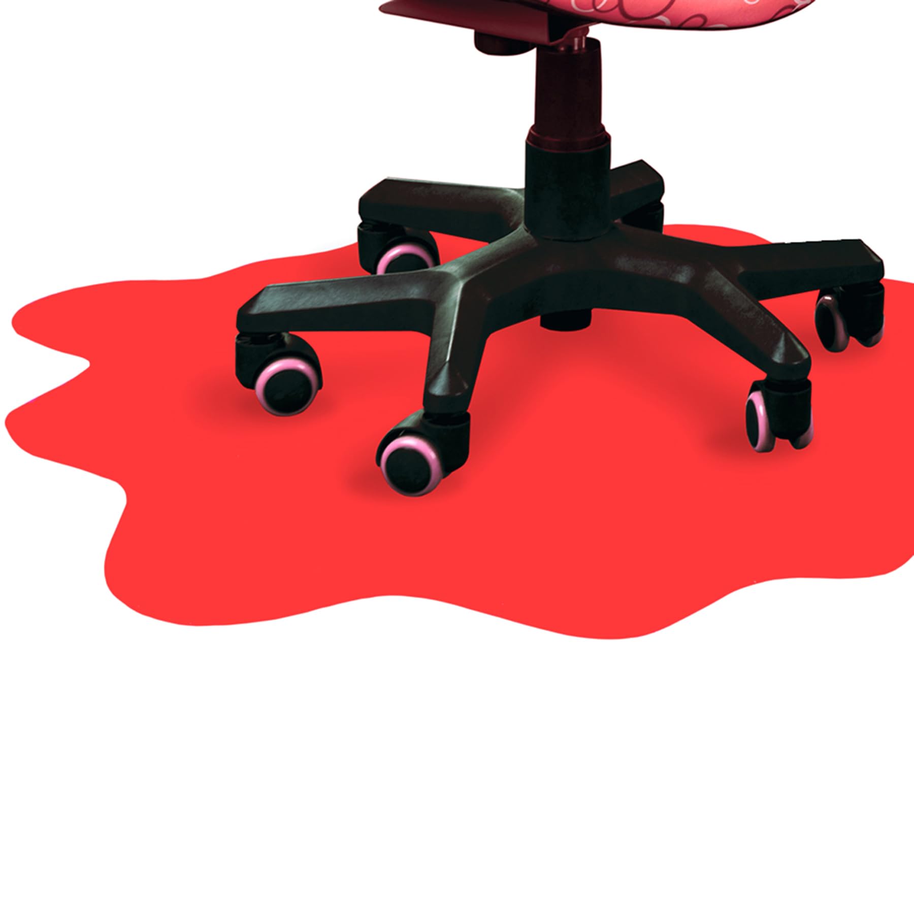 Floortex Red / 40" x 40" / Gripper back suitable for use on carpets Mats